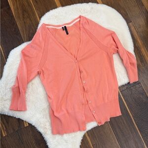 Maurices woman's coral Button-Up Cardigan